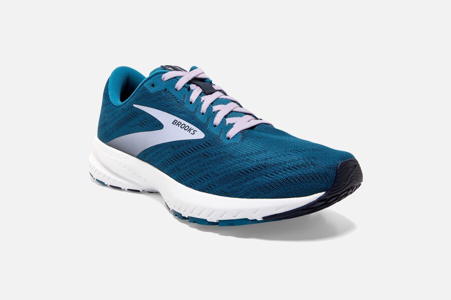 Brooks Launch 7 Road Running Shoes Womens - Blue/Silver - HAQMU-9850